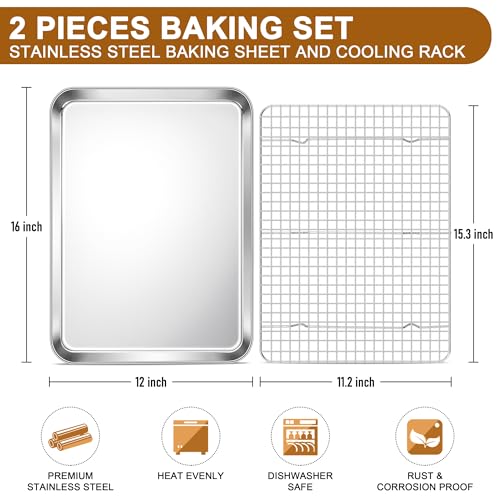 Baking Sheet with Wire Rack Set (2 Count)