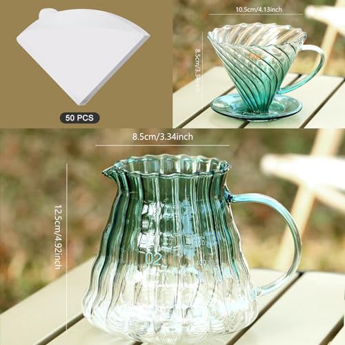 Pour Over Coffee Maker Set with Dripper Size 02