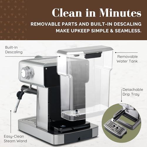 Espresso Machine 20 Bar with Steam Milk Frother