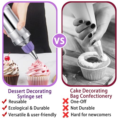 Stainless Steel Dessert Decorating Syringe Set (18 Count)