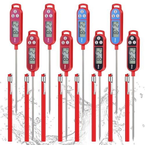8 Pcs Food Thermometer Instant Read Probe BBQ (8 Count)