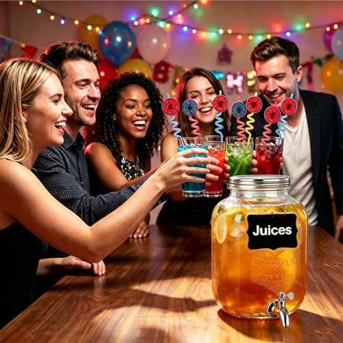 1 Gallon Glass Drinks Dispenser for Parties