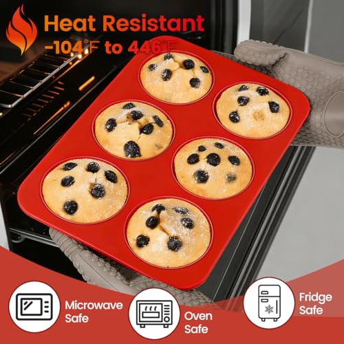 Silicone Muffin Pans for Baking (2 Count)