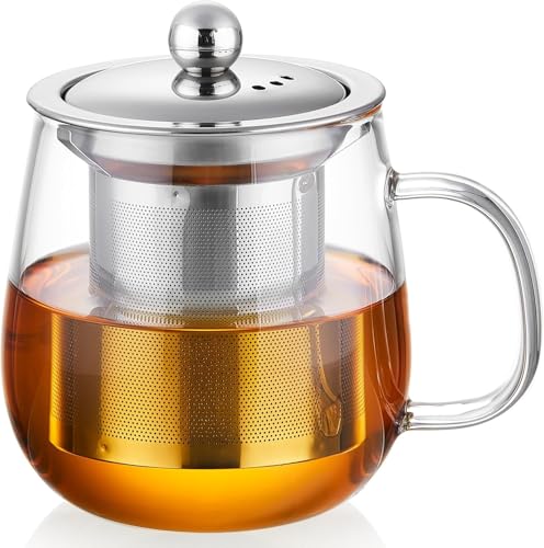Glass Tea Cup with Infuser and Lid
