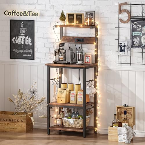 4 Tier Bakers Rack with Power Outlets