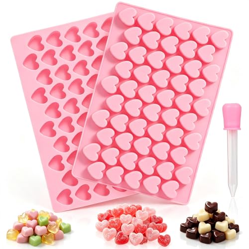 Heart Mini Silicone Gummy Molds with 1 Dropper
