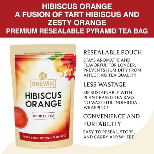 Hibiscus Orange Tea Bags (25 Count)