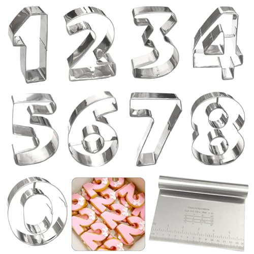 Number Cookie Cutters Shapes 9pcs (10 Count)