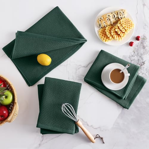 100% Cotton Oversized Waffle Weave Kitchen Towels 4 (4 Count)