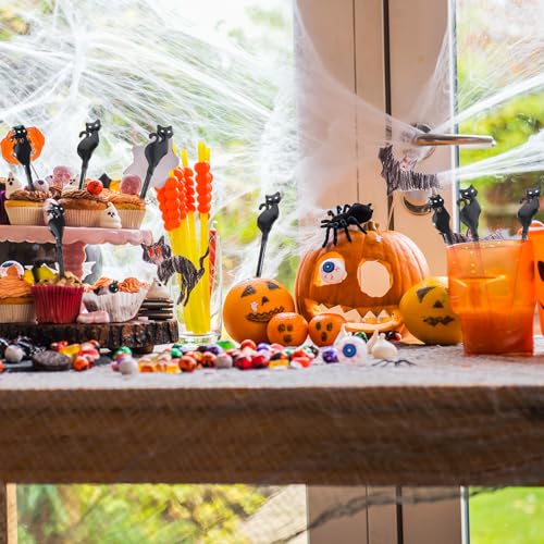 30 Pcs Halloween Swizzle Sticks Black Cat Fall Drink Stirrers (30 Count)