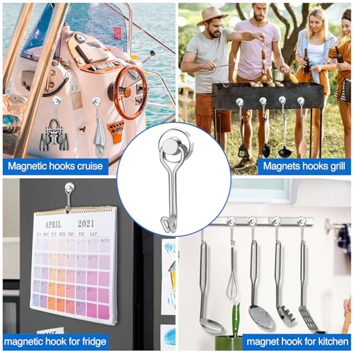 Magnetic Hooks Magnet Hook for Cruise Cabins Fridge 30LBS 6Pack (50 Count)