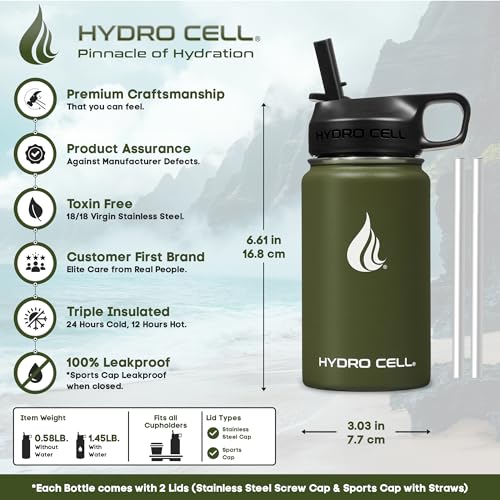 Stainless Steel Insulated Water Bottle with Straw
