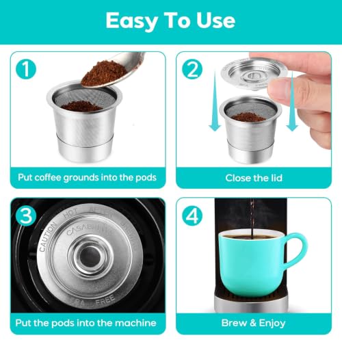 CASKF01 Reusable K Cups Coffee Pods for Keurig
