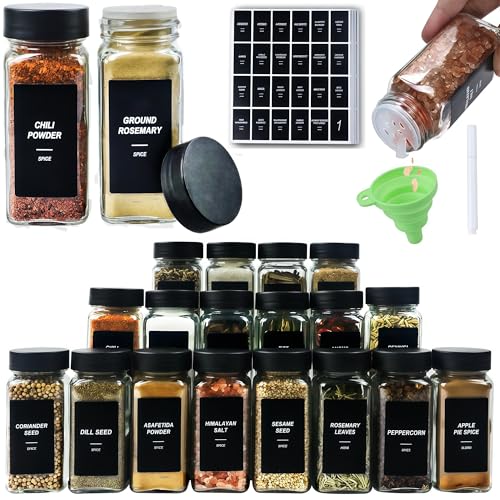 36 Spice Jars with Labels (36 Count)