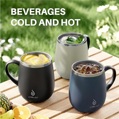 16 oz Insulated Coffee Mug with Lid and Handle