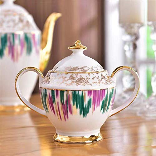 Utility Tea Set for Adults Porcelain Tea Sets Tea Cup and Saucer Gift Set British Royal Bone China Cups Wedding Gift 15 Pieces Teapots