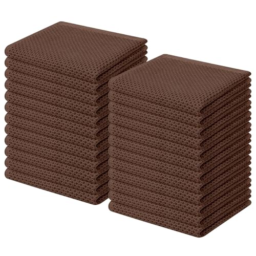 100% Cotton Waffle Weave Kitchen Dish Cloths 24 (24 Count)