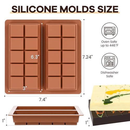 Dubai Chocolate Molds 1 Inch Deep (2 Count)