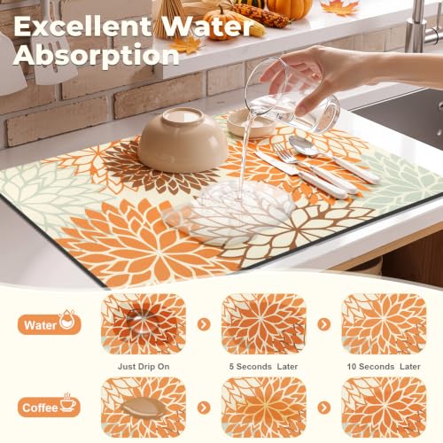 Fall Dish Drying Mat