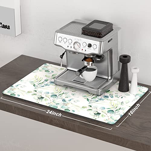 Coffee Mat 16" x 24" Cute Minimalism Design Coffee Bar Mats for Espresso Machine Station Accessories and Organizer