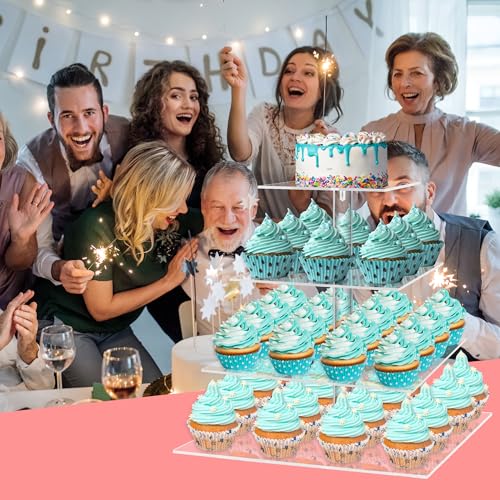 4 Tier Acrylic Cupcake Stand (4 Holders)