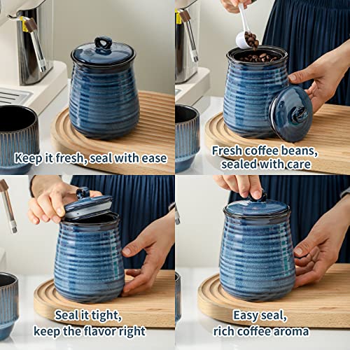 Ceramic Food Storage Jars Set of 3 (25 Ounce)