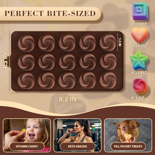 Chocolate Molds Silicone for Hard Candy Butter (4 Count)