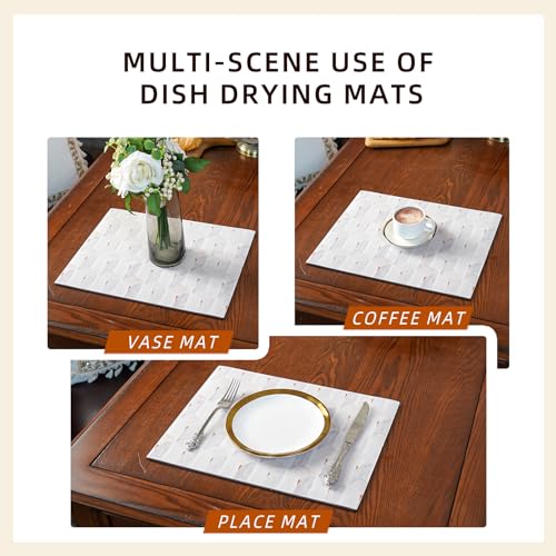 Dish Drying Mat Absorbent Diatomite Coffee Mat