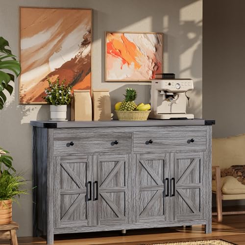 55" Sideboard Buffet Cabinet with Storage