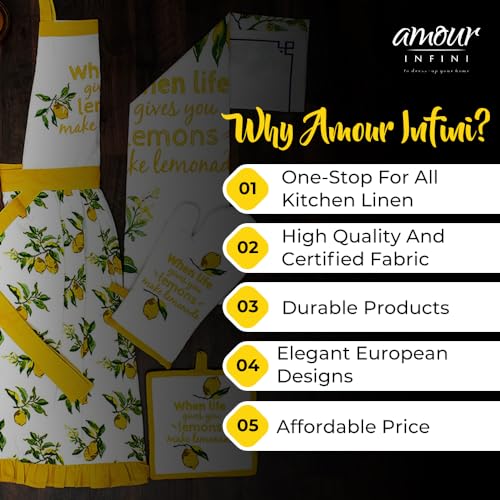 Kitchen Apron for Women with Pockets Cotton Printed Aprons for Baking