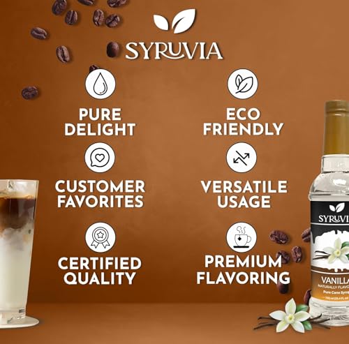Coffee Syrup Vanilla Flavored Syrup for Drinks (25.4 Fl Oz)