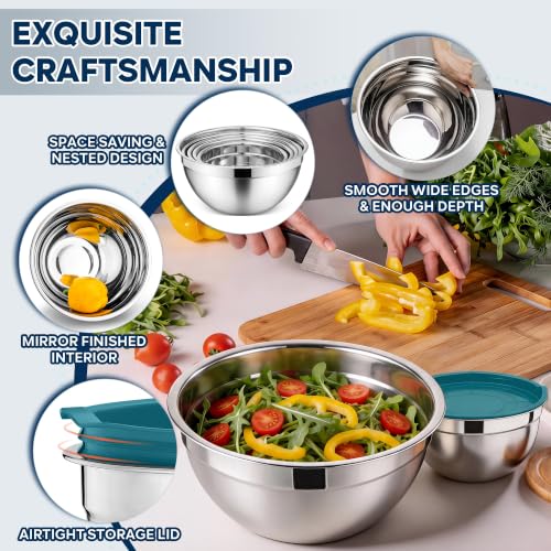 Mixing Bowls with Lids Set (5 Count)