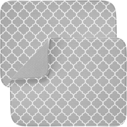 Ultra Absorbent Microfiber Dish Drying Mat (2 Count)