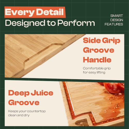 Extra Large Bamboo Cutting Board for Kitchen