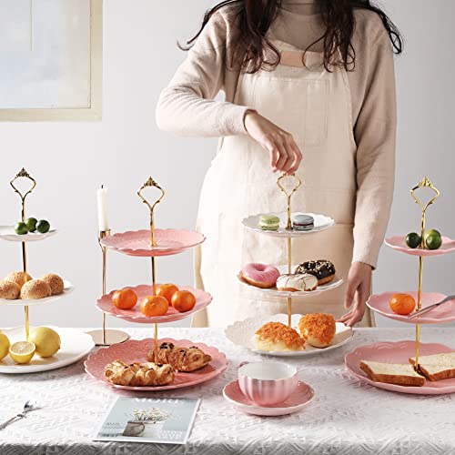 Sweejar 3 Tier Ceramic Cake Stand Wedding