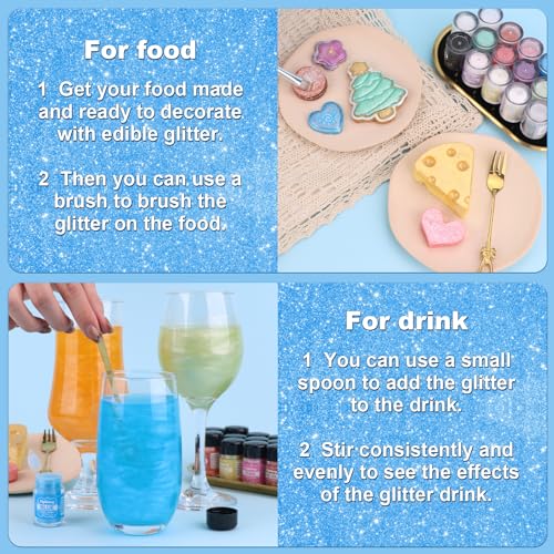 Blue Edible Glitter