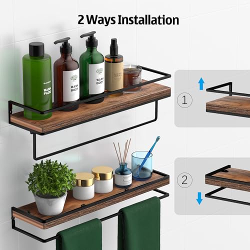 Floating Shelves Wall Mounted Set of 2