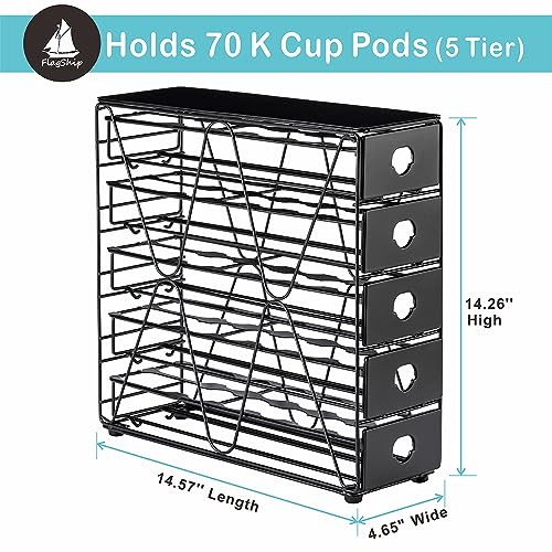 K Cup Organizer for Keurig Pod Drawer Large Mullti Tier Coffee Pod Holder