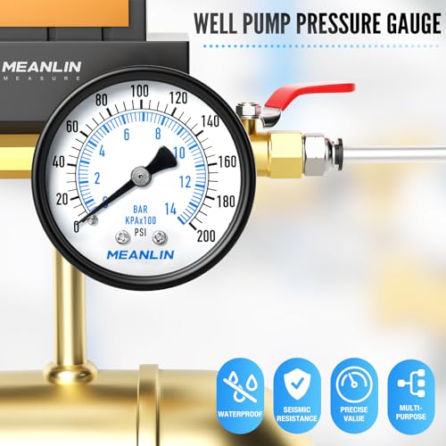 0 200Psi Well Pump Pressure Gauge 1