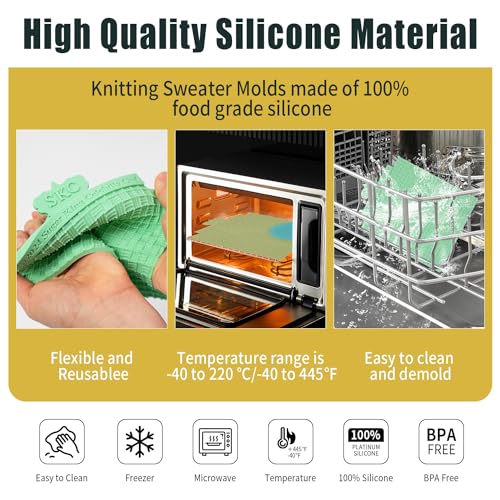 Sweater Texture Fondant Impression Mats Knit Fondant Embosser Texture Mats for Clay Cake Decorating Fondant Molds 1Pcs