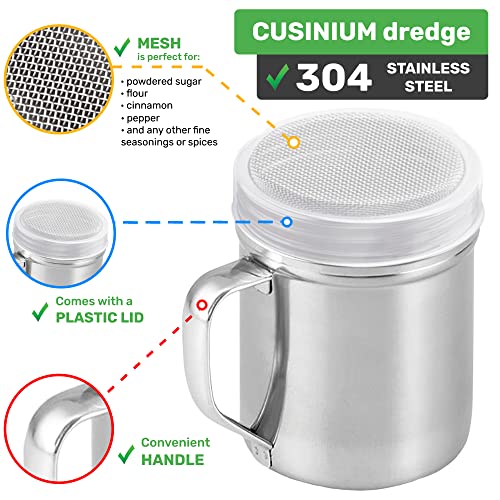 Powdered Sugar Shaker Duster (2 Count (10 ounce))