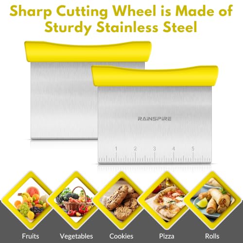 Multi Purpose Stainless Steel Bench Scraper Dough Blender & Pastry Cutter