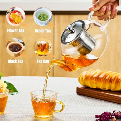 Tea Pot with Infuser for Loose Tea (20 Fl Oz)