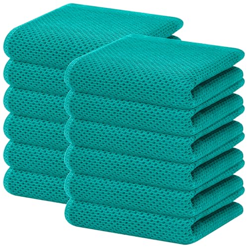 100% Cotton Waffle Weave Kitchen Dish Towels 12 (12 Count)