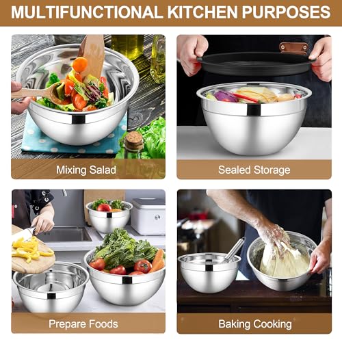 6 PCS Mixing Bowls with Lid Set (12 Count)