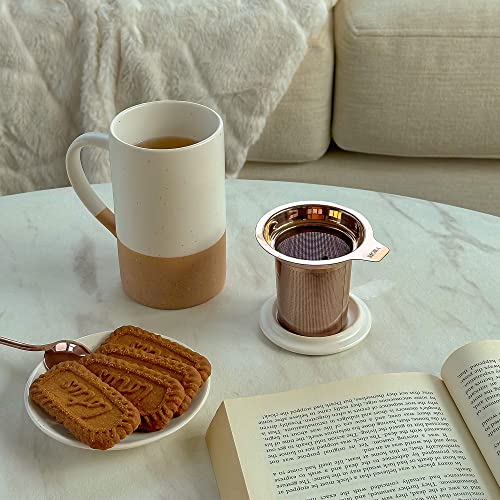12oz Ceramic Tea Cup with Infuser