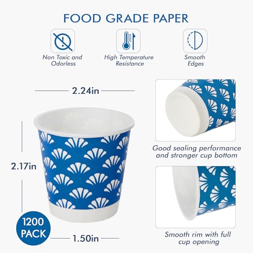 1200 Pack 3 oz Disposable Bathroom Paper Cups (1200 Count)