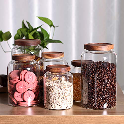 Large Glass Jar with Airtight Lid Set of 2 93 FL OZ