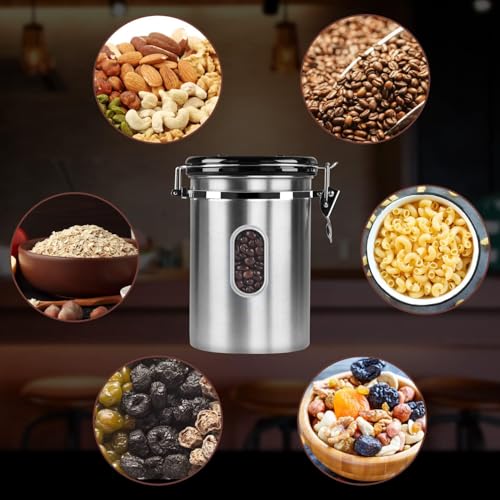2800ML Airtight Coffee Canister with Date Tracker&Transparent Window
