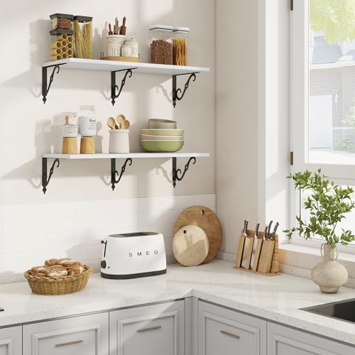 12 Inch Deep Floating Shelves for Wall (2 Count)